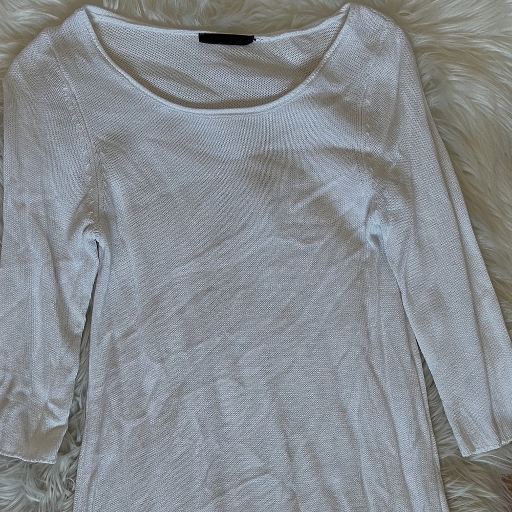 Pietre Preziose White Knit Long Top